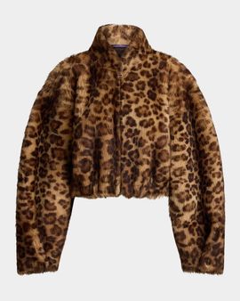 Ralph Lauren Collection Balvin Leopard-Print Lamb Shearling Coat