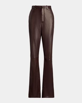 Ralph Lauren Collection Banbury Leather Slim-Leg Pants