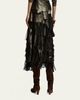 Ralph Lauren Collection Belinda Metallic Lambskin Skirt - 3
