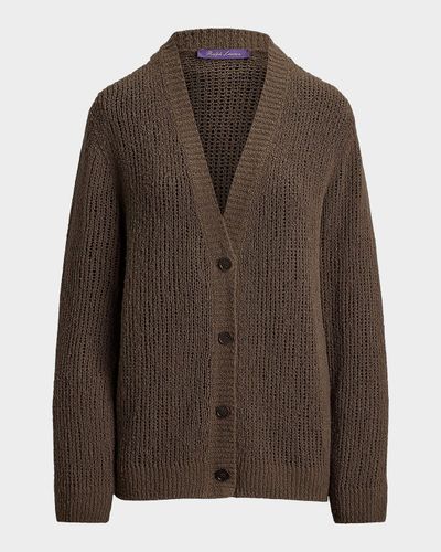 Ralph Lauren Collection Bouclé Cashmere-Blend Cardigan