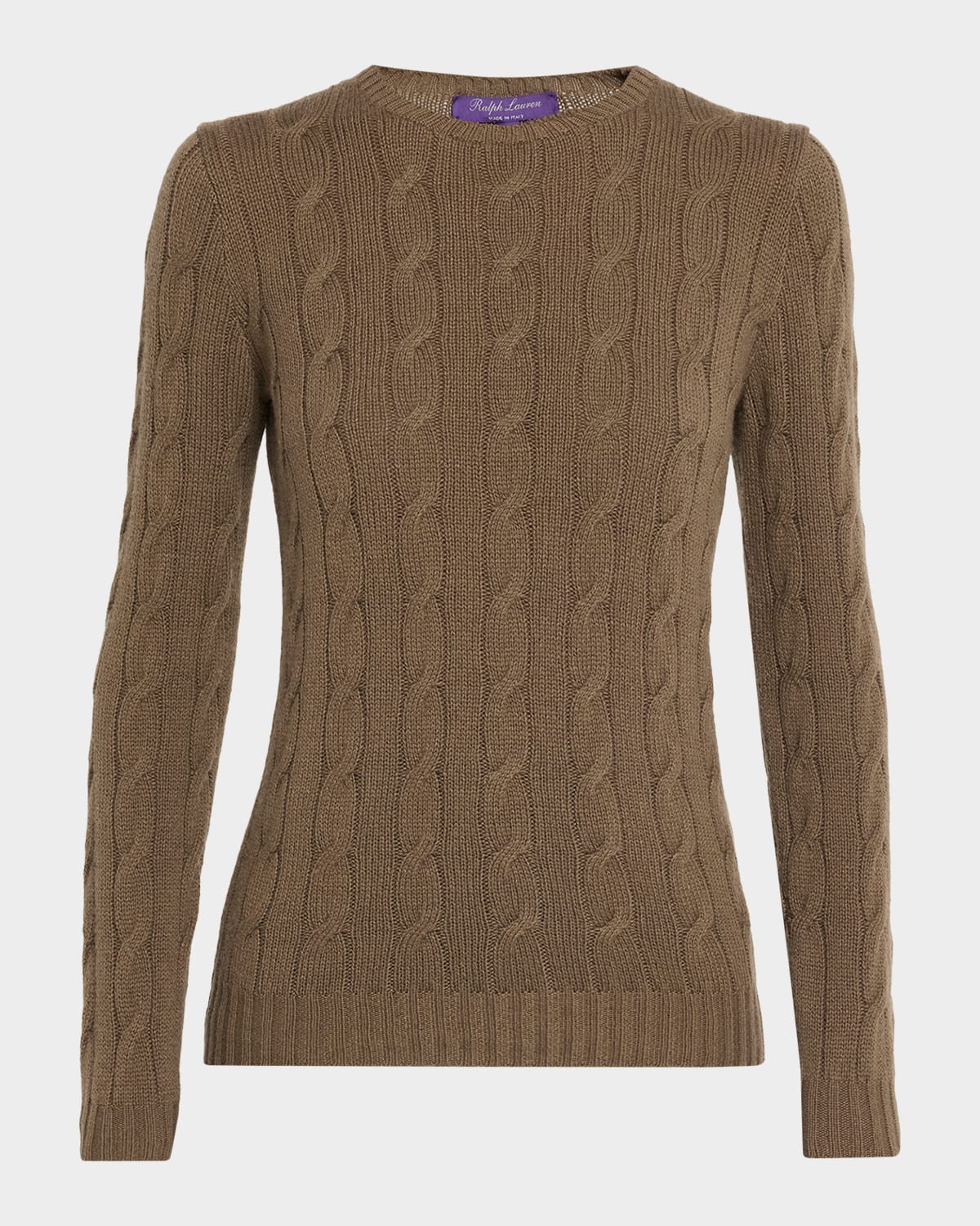 Ralph Lauren Collection Cable-Knit Stretch Silk Sweater