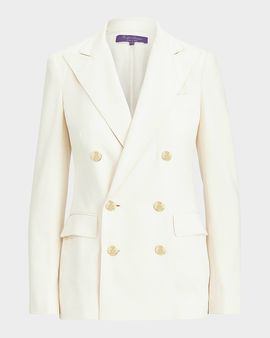 Ralph Lauren Collection Camden Stretch Wool Double-Breasted Jacket