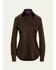 Ralph Lauren Collection Cameron II Straight Fit Charmeuse Shirt - 1