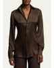 Ralph Lauren Collection Cameron II Straight Fit Charmeuse Shirt - 4
