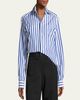 Ralph Lauren Collection Capri Relaxed-Fit Striped Cotton Shirt - 2