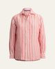 Ralph Lauren Collection Capri Striped Linen Voile Button-Down Shirt - 1