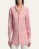 Ralph Lauren Collection Capri Striped Linen Voile Button-Down Shirt - 4