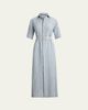 Ralph Lauren Collection Carol Striped Linen Day Dress - 1