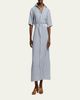 Ralph Lauren Collection Carol Striped Linen Day Dress - 2