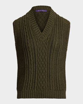 Ralph Lauren Collection Cashmere-Silk Sweater Vest