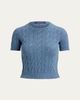 Ralph Lauren Collection Cashmere Short-Sleeve Crewneck Sweater - 1