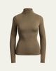 Ralph Lauren Collection Catia Rib-Knit Stretch Silk Mockneck Top - 1