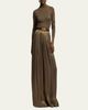 Ralph Lauren Collection Catia Rib-Knit Stretch Silk Mockneck Top - 2