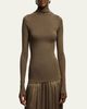 Ralph Lauren Collection Catia Rib-Knit Stretch Silk Mockneck Top - 4