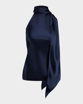 Ralph Lauren Collection Chilton Stretch Silk Charmeuse Top