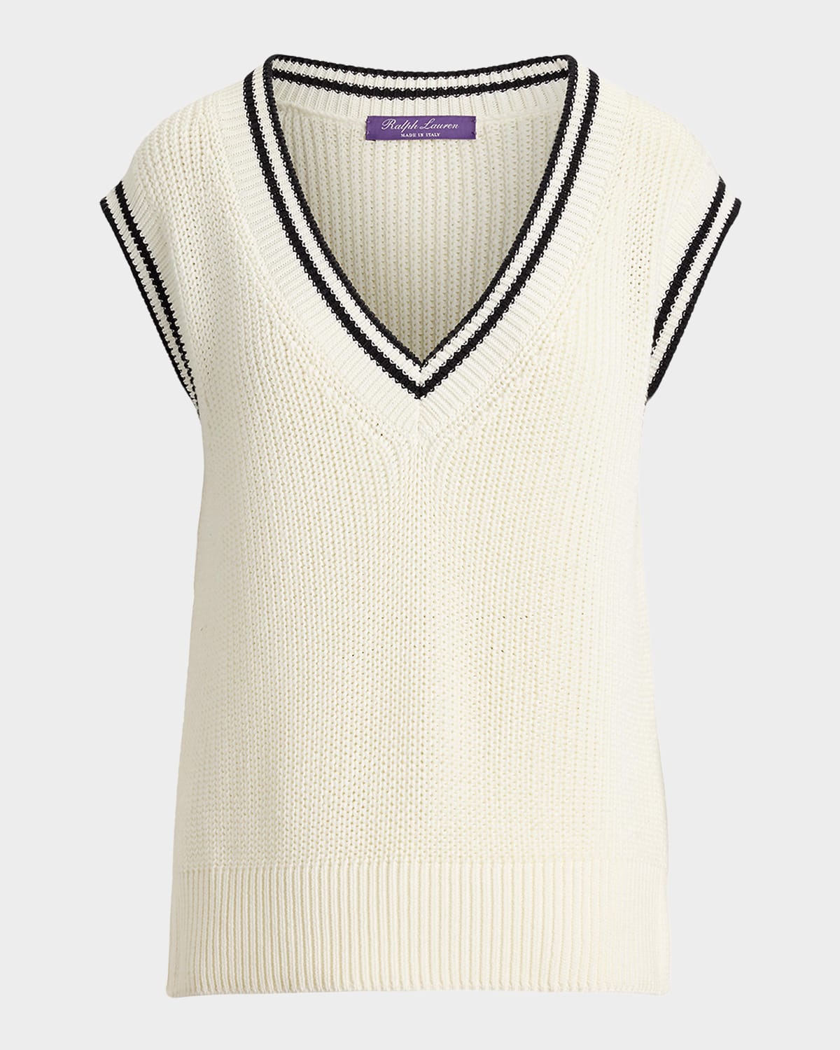 Ralph Lauren Collection Cotton-Silk Oversize Sweater Vest
