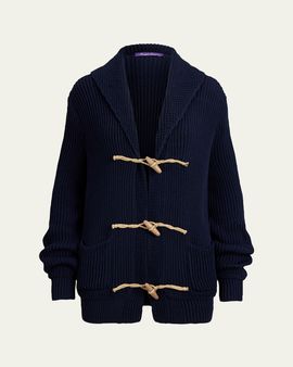 Ralph Lauren Collection Cotton-Silk Shawl-Collar Cardigan