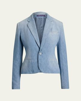 Ralph Lauren Collection Cotton Denim Single-Breasted Jacket
