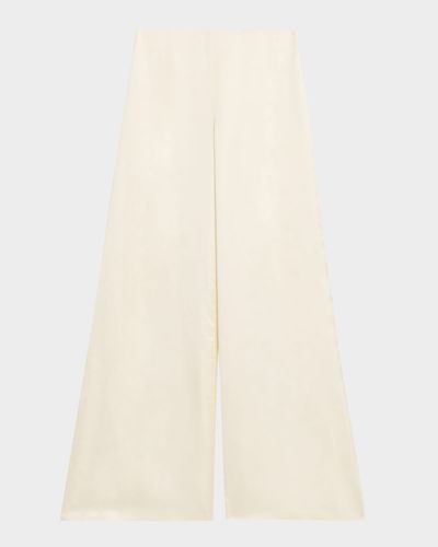 Ralph Lauren Collection Daria Washed Satin Wide-Leg Pants