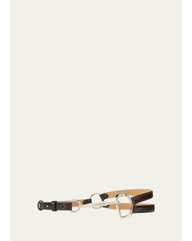 Ralph Lauren Collection Distressed Equestrian Skinny Belt