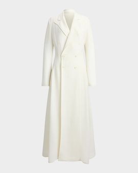 Ralph Lauren Collection Double-Breasted Mesh Midi Blazer Dress
