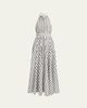 Ralph Lauren Collection Eldred Striped Cotton Day Dress - 1