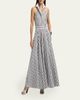 Ralph Lauren Collection Eldred Striped Cotton Day Dress - 4