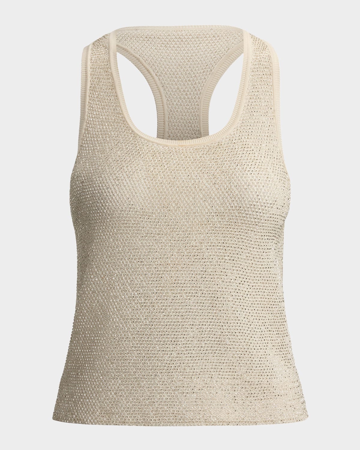 Ralph Lauren Collection Embellished Racerback Sweater Tank Top