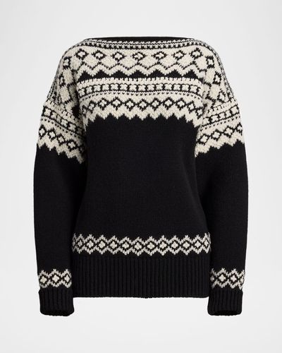 Ralph Lauren Collection Fair Isle Cashmere Jacquard Boatneck Sweater