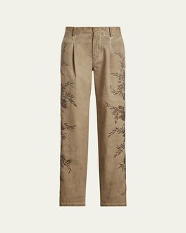 Ralph Lauren Collection Fallon Embellished Cotton Chino Pants