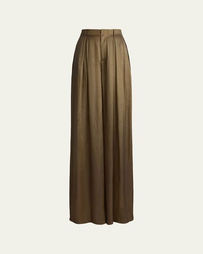 Ralph Lauren Collection Greer Lamé Pleated Pant