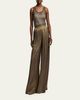 Ralph Lauren Collection Greer Lamé Pleated Pant - 2