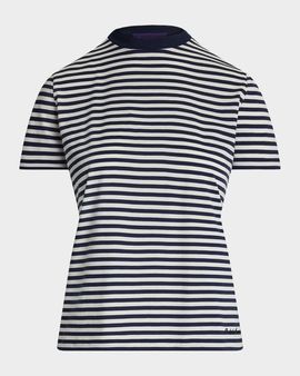 Ralph Lauren Collection Hallie Striped Cotton T-Shirt