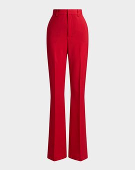Ralph Lauren Collection High-Rise Wool Cady Bootcut-Leg Pants