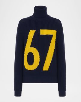 Ralph Lauren Collection Intarsia-Knit Cotton-Silk Turtleneck