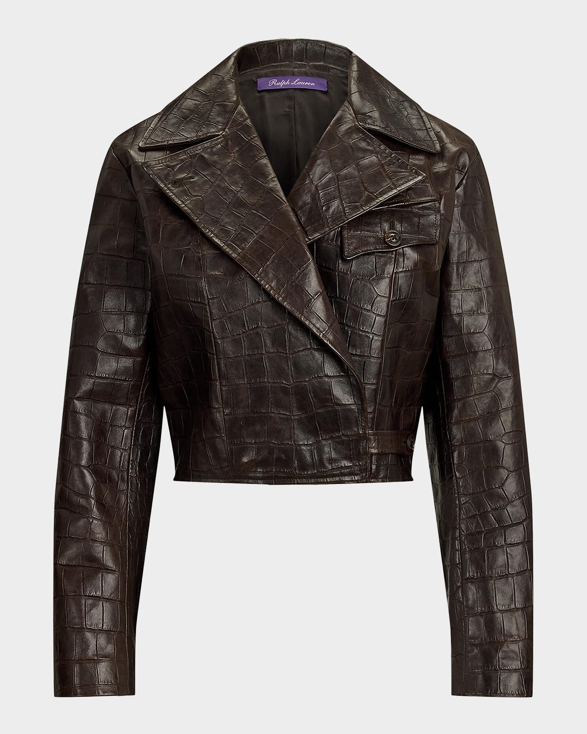 Ralph Lauren Collection Jaxson Printed Lambskin Moto Jacket