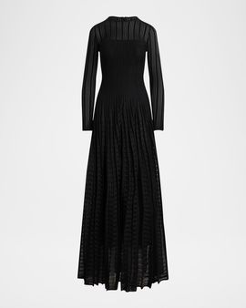 Ralph Lauren Collection Judith Silk-Blend Sweater Evening Dress