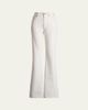 Ralph Lauren Collection Kaida Mid-Rise White Denim Bootcut Jeans - 1