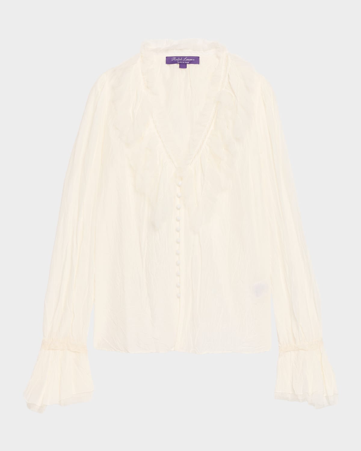 Ralph Lauren Collection Kensley Cotton-Silk Voile Blouse