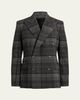 Ralph Lauren Collection Kent Plaid Wool Double-Breasted Jacket - 1