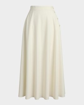 Ralph Lauren Collection Kenzie Wool-Blend Skirt