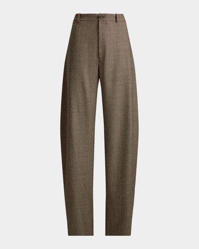 Ralph Lauren Collection Leandre Wool Barrel-Leg Pants
