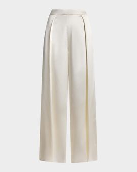 Ralph Lauren Collection Luxury Satin Wide-Leg Trousers