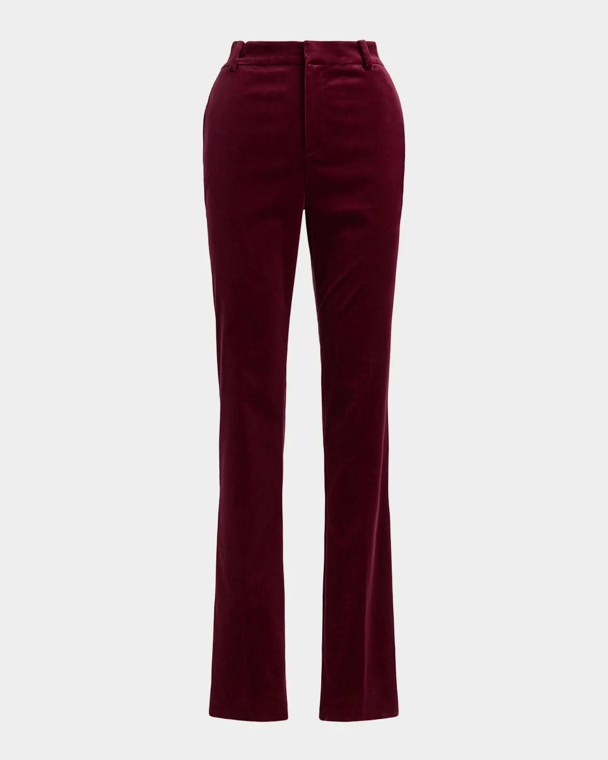 Ralph Lauren Collection Macy Stretch Velvet Pants