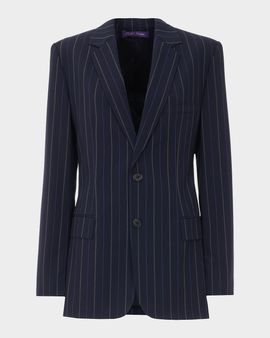 Ralph Lauren Collection Marcy Striped Wool Jacket