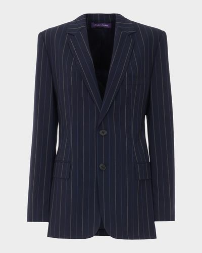 Ralph Lauren Collection Marcy Striped Wool Jacket