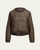 Ralph Lauren Collection Metallic Mesh Boatneck Sweater - 1