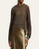Ralph Lauren Collection Metallic Mesh Boatneck Sweater - 4