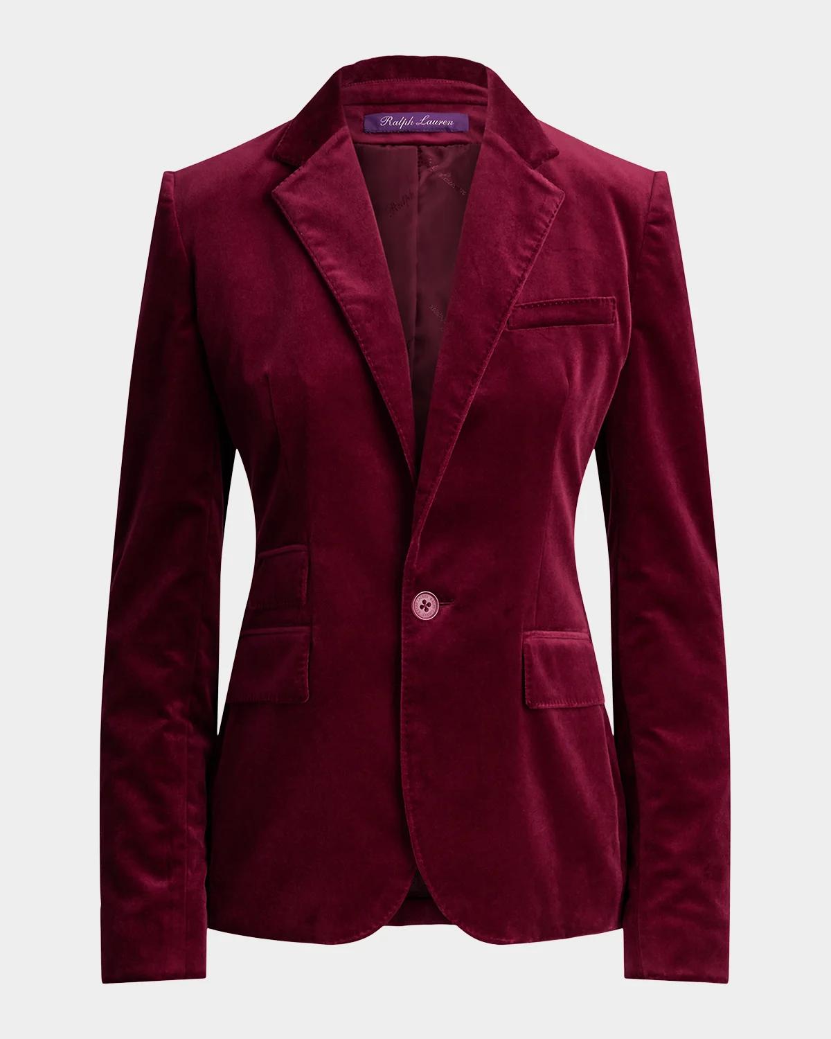 Ralph Lauren Collection Parker Stretch Velvet Jacket