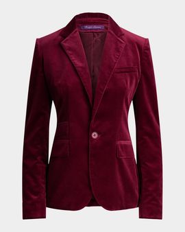 Ralph Lauren Collection Parker Stretch Velvet Jacket